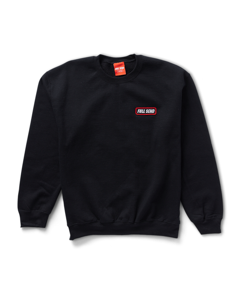 Full Send Patch Crewneck Sweatshirt Black