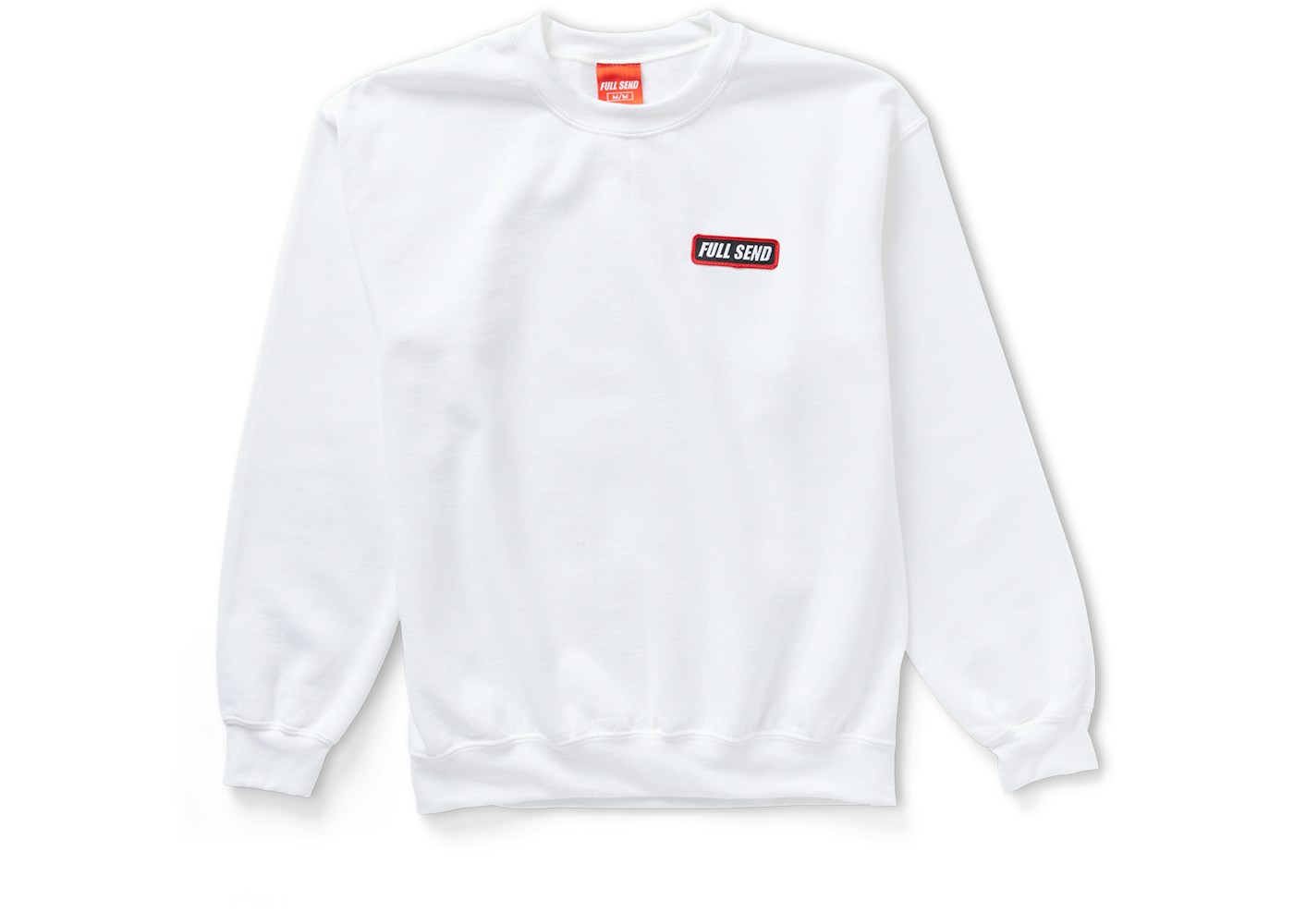 Full Send Patch Crewneck White - FW21