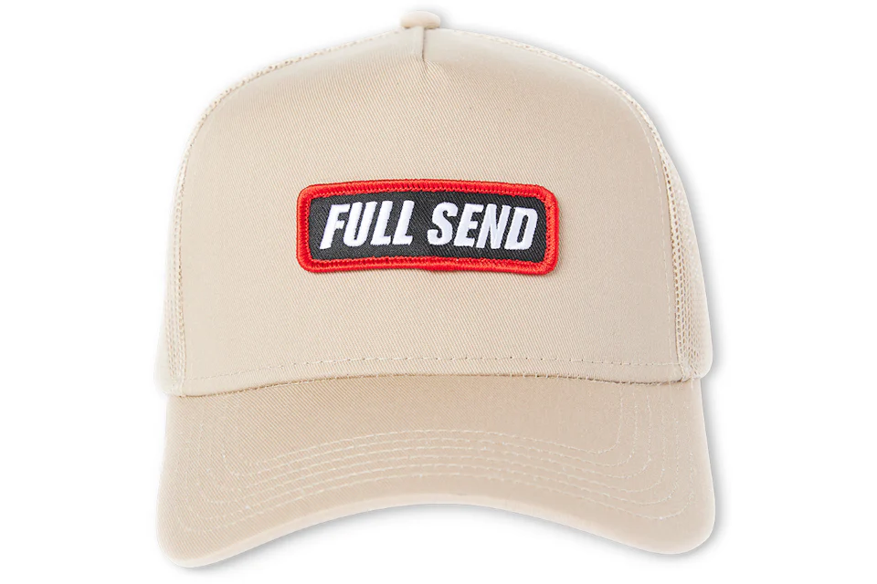 Full Send Patch Trucker Hat Beige - FW21 Men's - US