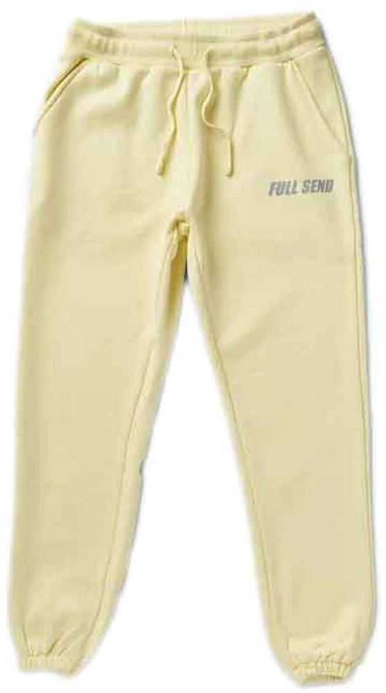 Full Send Reflective Logo Sweatpants Yellow - SS21 - US