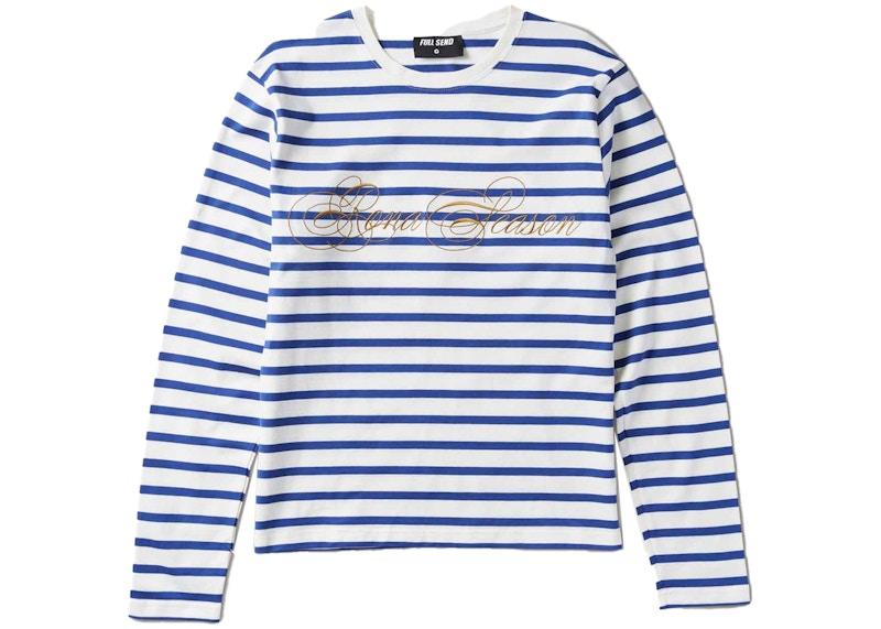 Full Send Rona Season Striped Longsleeve White/Blue