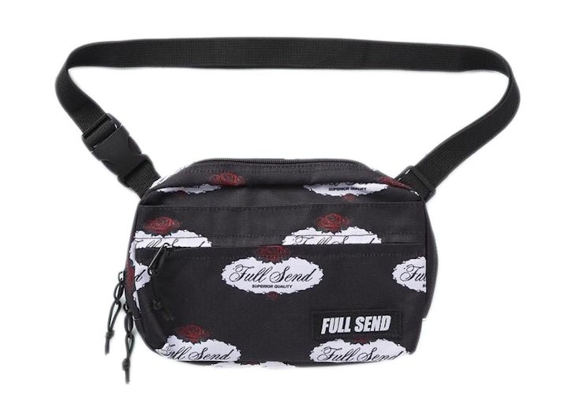 Full Send Roses Belt Bag Black