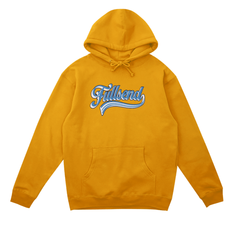 Full Send Script Hoodie Yellow