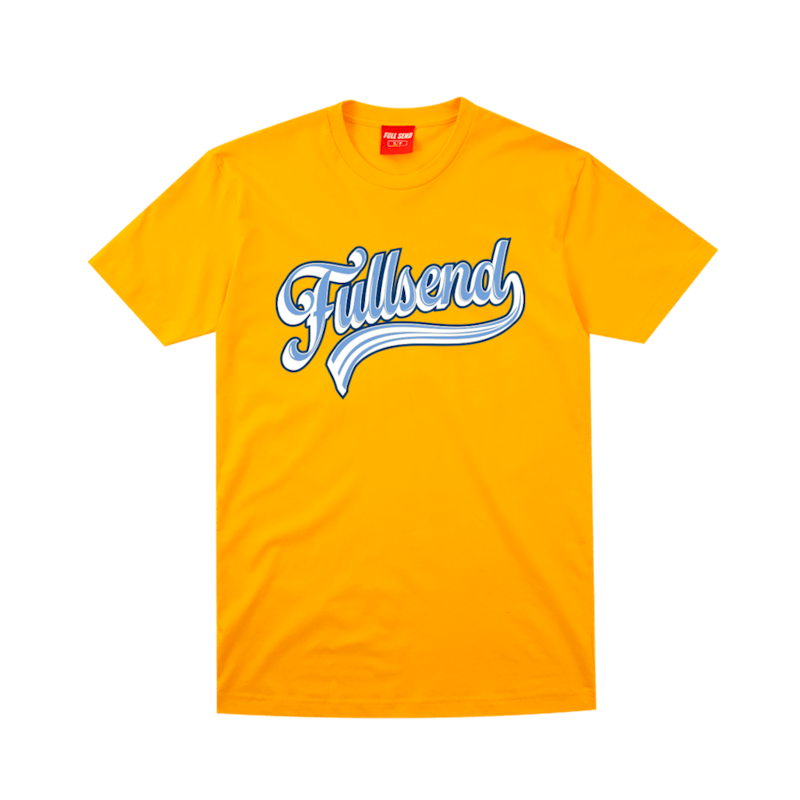 Full Send Script Tee Gold