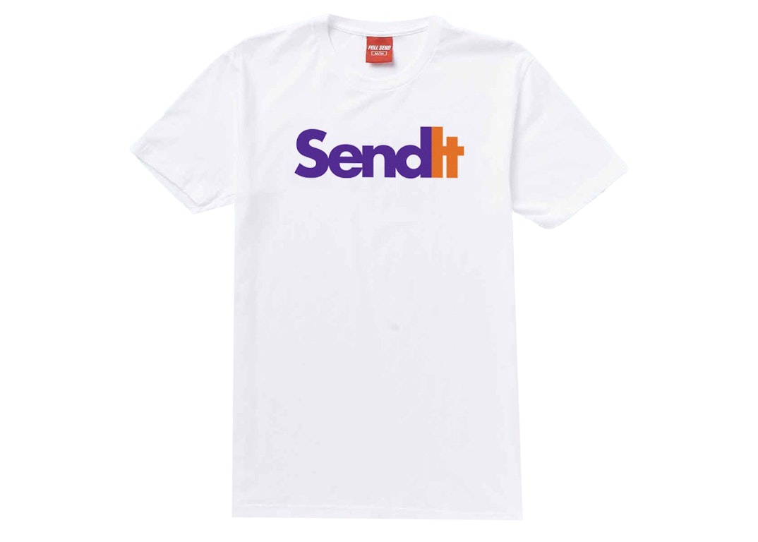 Pre-owned Full Send Send It Tee White