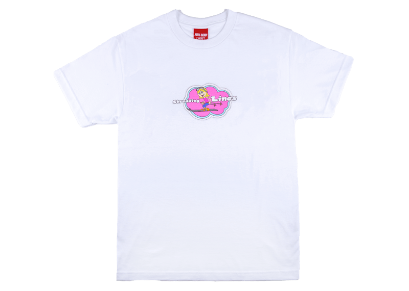 Full Send Shredding Lines Tee White