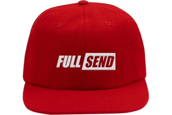 Full Send Snapback Hat Red