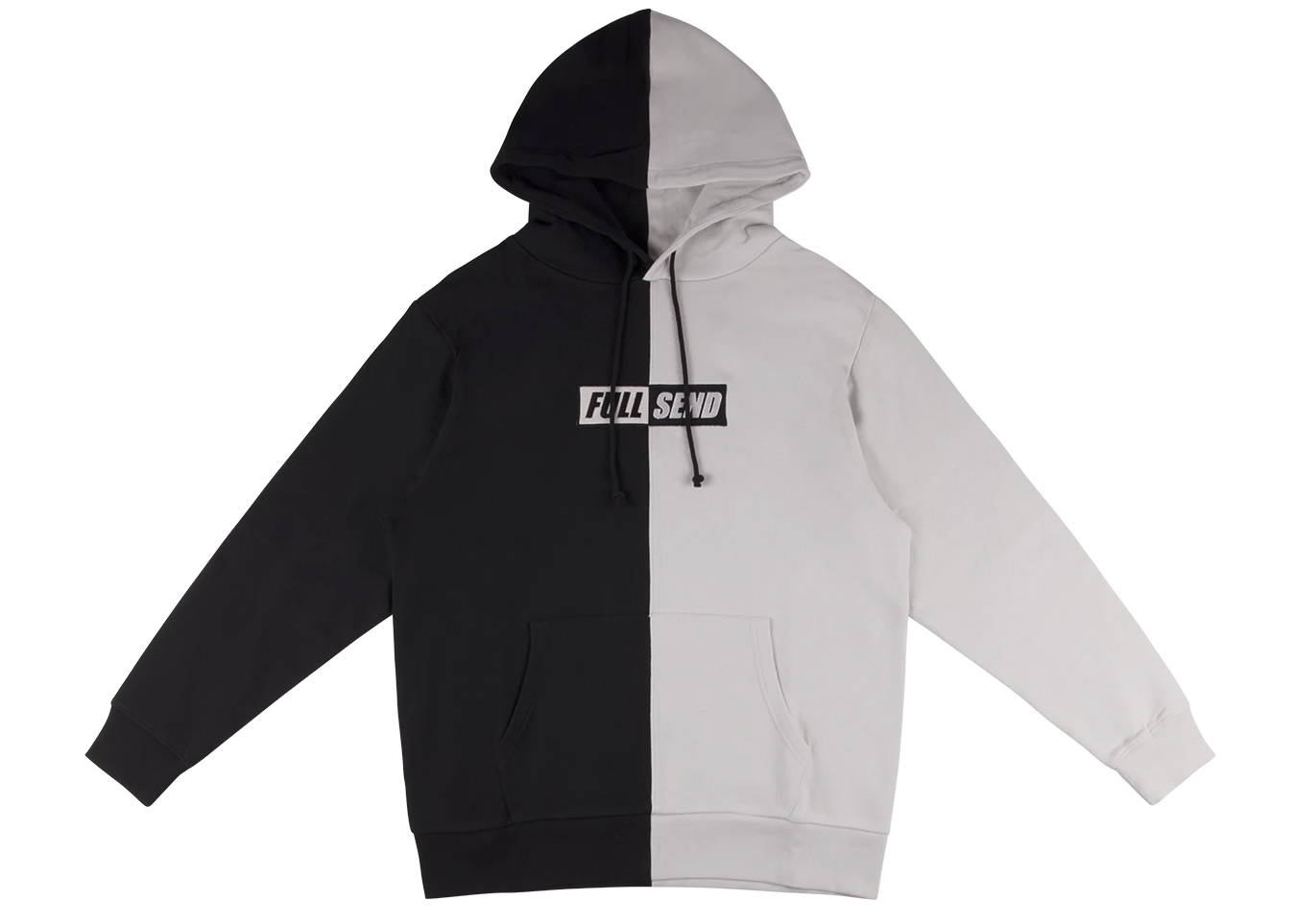 Black and 2024 white split hoodie