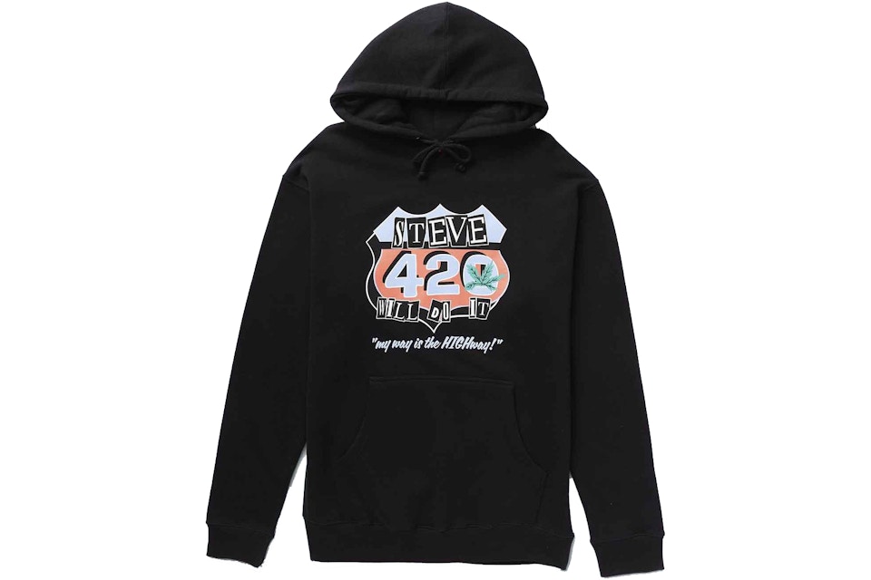 Full Send Steve Will Do It Route 420 Hoodie Black Ss21 Full Send Steve Will Do It Route 420 Hoodie Black Ss21