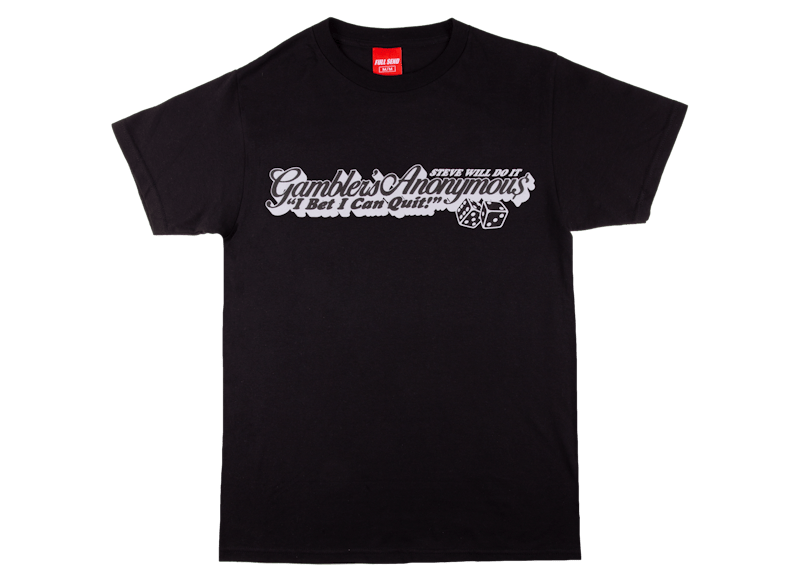 Full Send SteveWillDoIt Gamblers Anonymous Tee Black