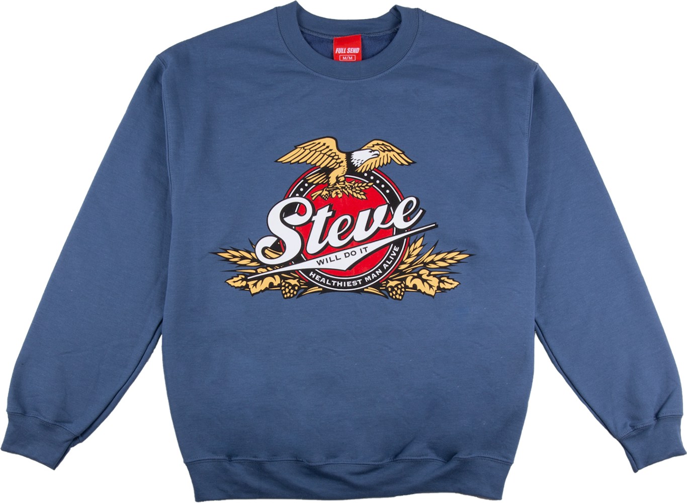 Full Send Stevewilldoit Mgd Crewneck Indigo Ss21 Full Send Stevewilldoit Mgd Crewneck Indigo Ss21