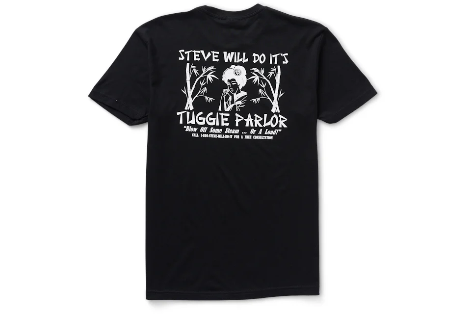 Full Send SteveWillDoIt Tuggie Parlor T-shirt Black Men's - FW21 - GB