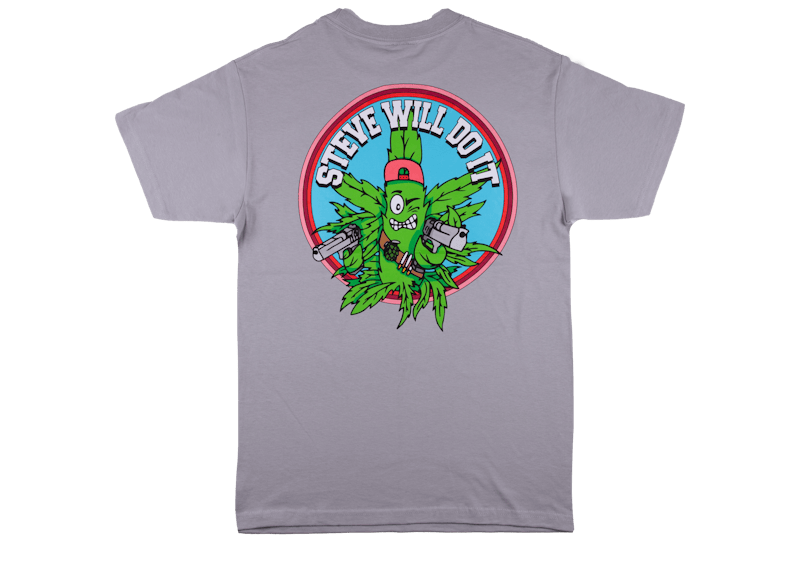 Full Send SteveWillDoIt Weed Shooter Tee Grey