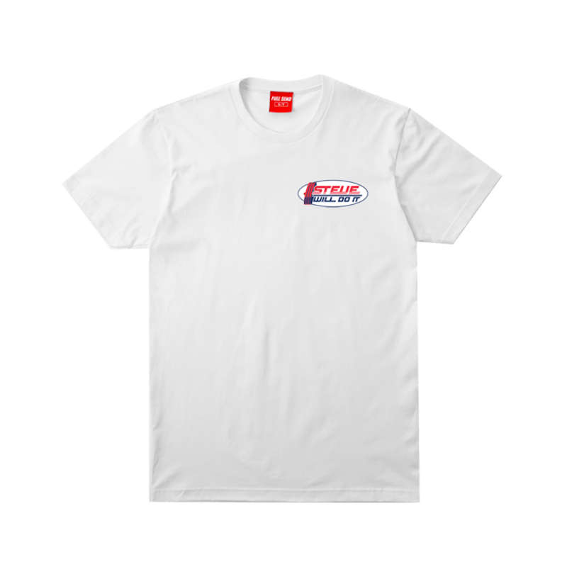 Full Send Stevewilldoit Power Tee White