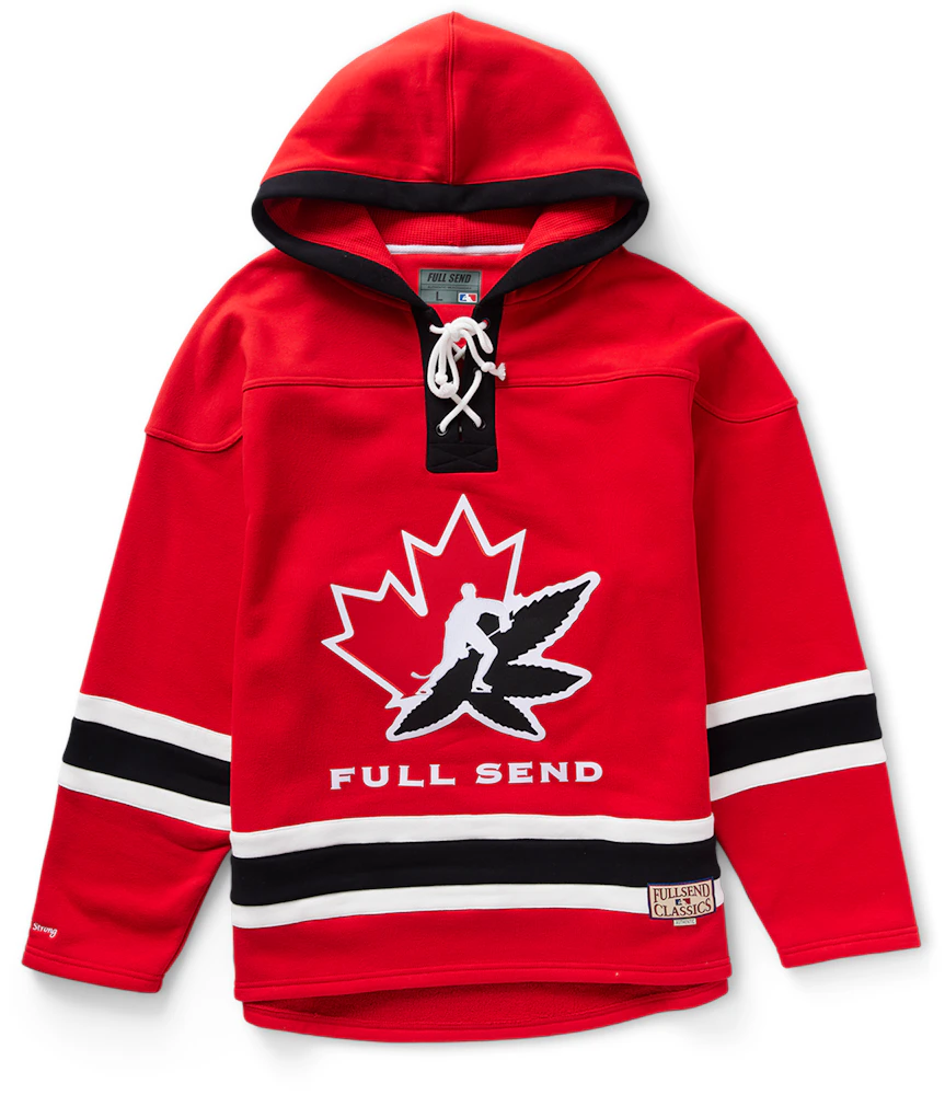 Full Send Team Canada Hockey Hoodie Red Men's - FW21 - US