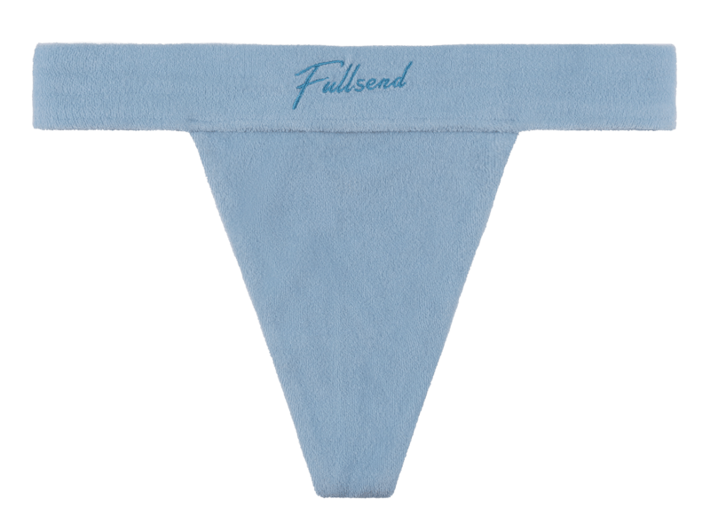 Full Send Terry Cloth Bikini Bottom Blue