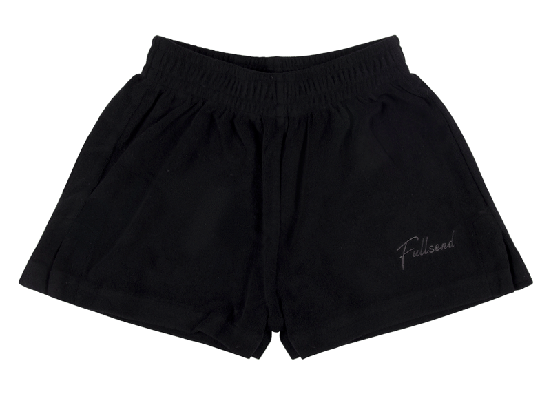 Full Send Terry Cloth Logo Shorts Black