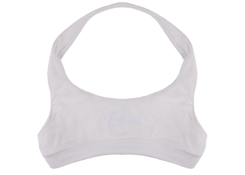 Full Send Terry Cloth Logo Top White