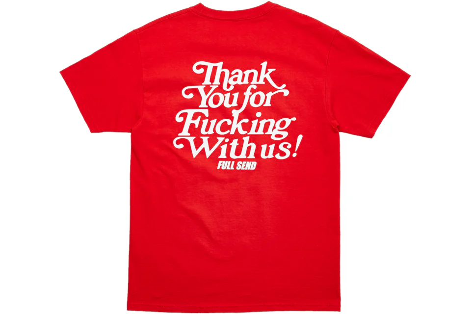 Full Send Thank You Tee Red