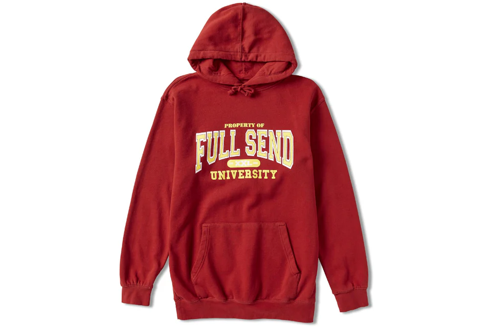 Red full send hoodie Clearance