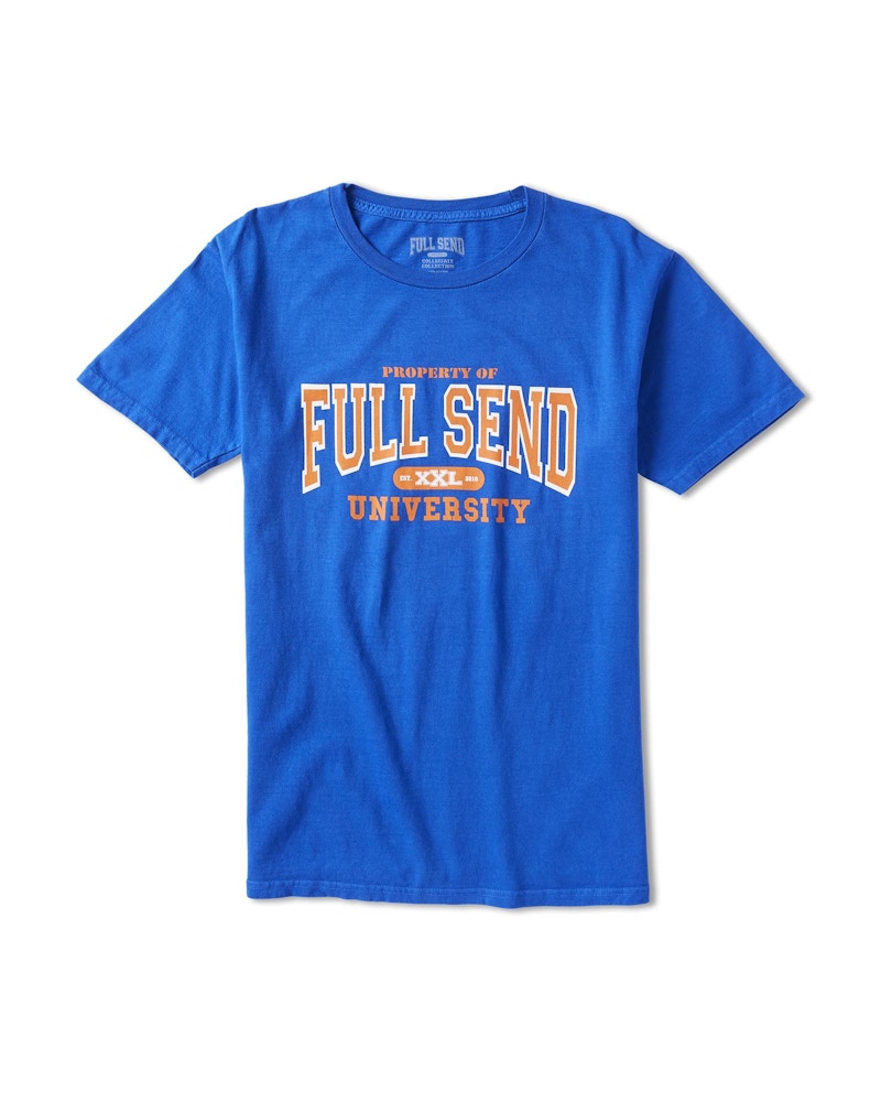 Full Send University Boise State Tee Blue