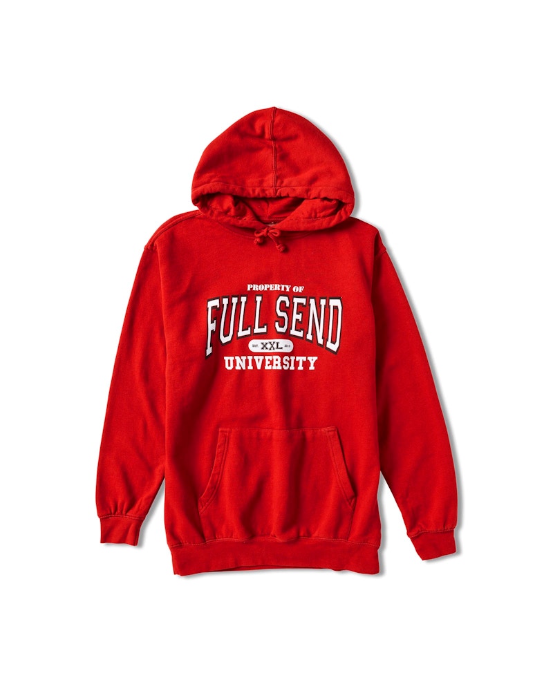 Full Send University Nebraska Hoodie Red