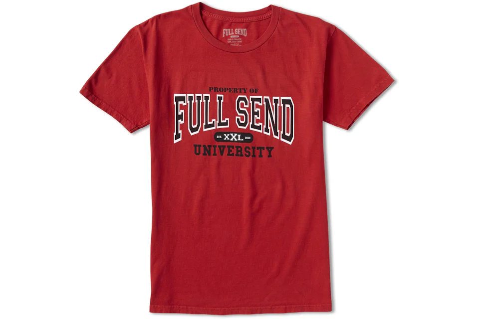 Full Send University Stanford Tee Red Men's - FW21 - US