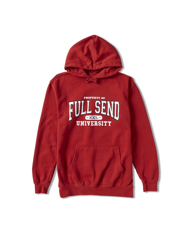 Full Send University Utah Hoodie Red