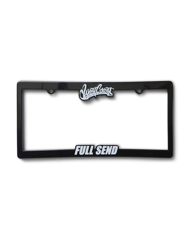 Full Send x West Coast Customs License Plate Cover Black FW21 MX