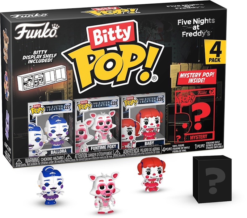 Funko Bitty Pop! Five Nights At Freddy's Ballora/ Funtime Foxy/ Baby 4 Pack