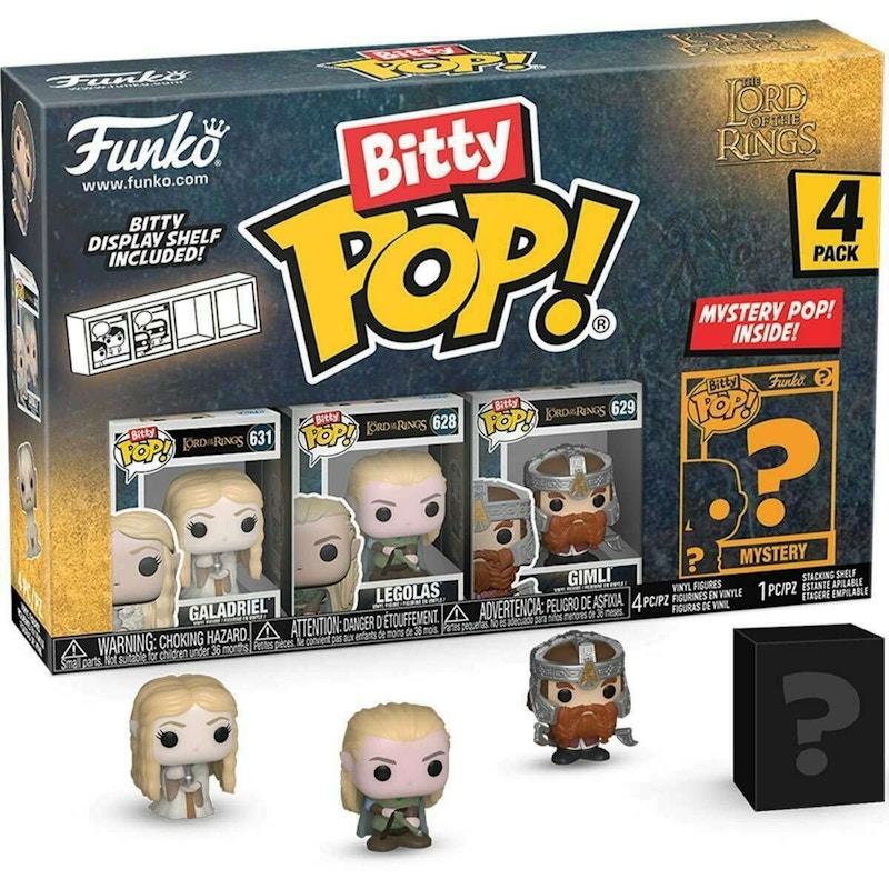 Funko Bitty Pop! Movies: LOTR GaladrielLegolasGimli 4 Pack