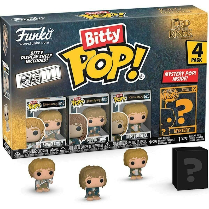 Funko Bitty Pop! Movies: LOTR Samwise GamgeePippin TookMerry Brandybuck 4 Pack