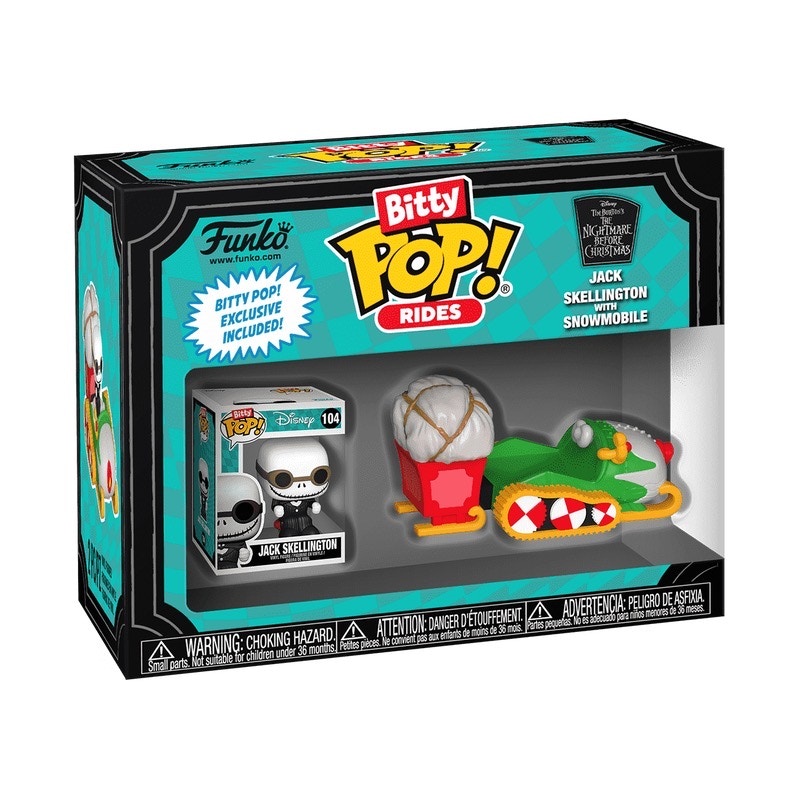 Funko Bitty Pop! Rides: The Nightmare Before Christmas Jack Skellington with Snowmobile Figure #104