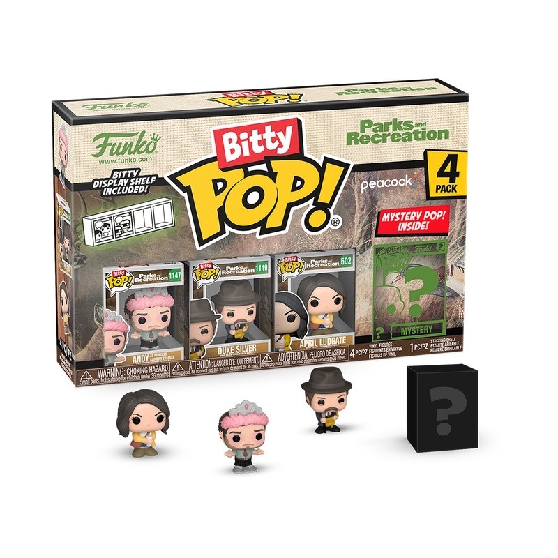 Funko Bitty Pop! Television: Parks And Recreation AndyDuke SilverApril Ludgate 4 Pack