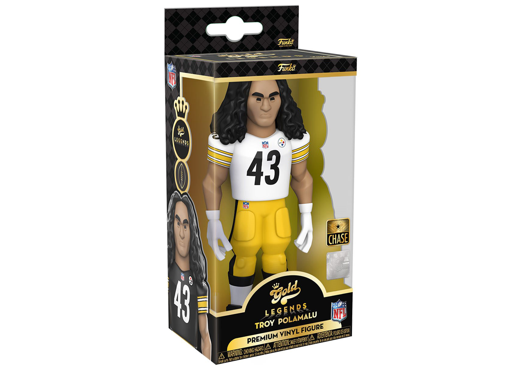 Funko Gold NFL Legends Pittsburgh Steelers Troy Polamalu 5 Inch