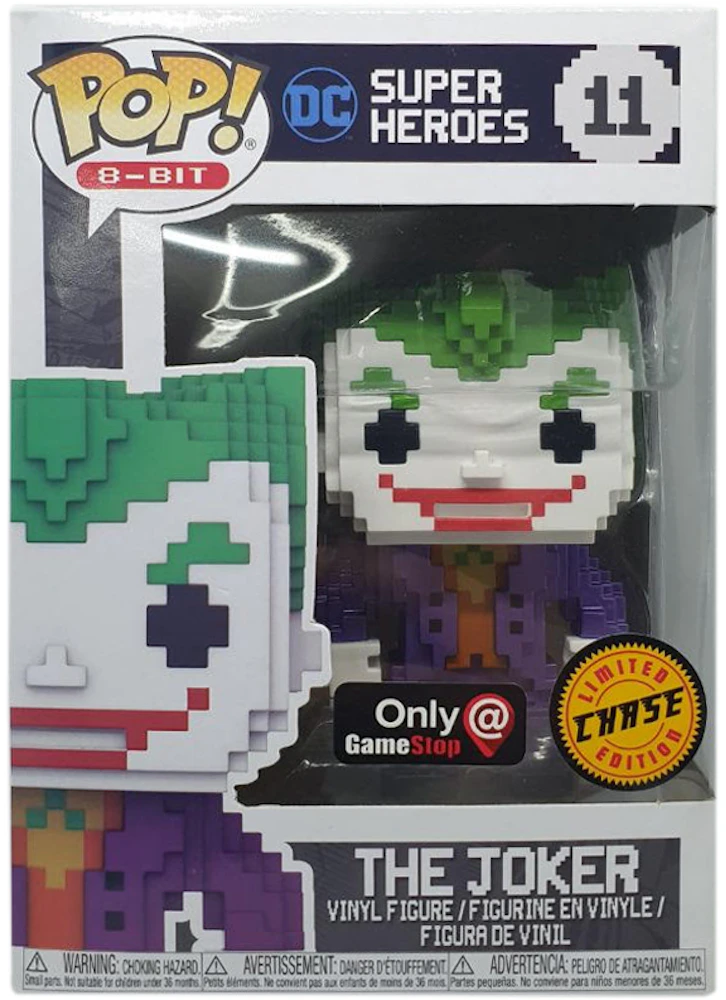 Funko Pop! 8-Bit DC Super Heroes The Joker (Chase) Game Stop Exclusive  Figure #11 - US