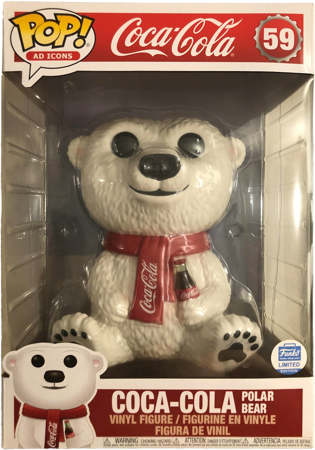 Funko Pop! Ad Icons Cola Polar Bear Funko Shop Limited Editon 10 inch Figure #59 - US