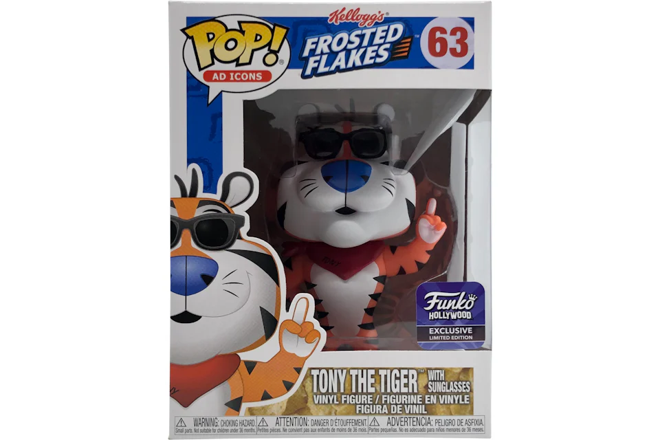 Funko Pop! Ad Icons Frosted Flakes Tony the Tiger (Sunglasses) Hollywood Exclusive Figure #63