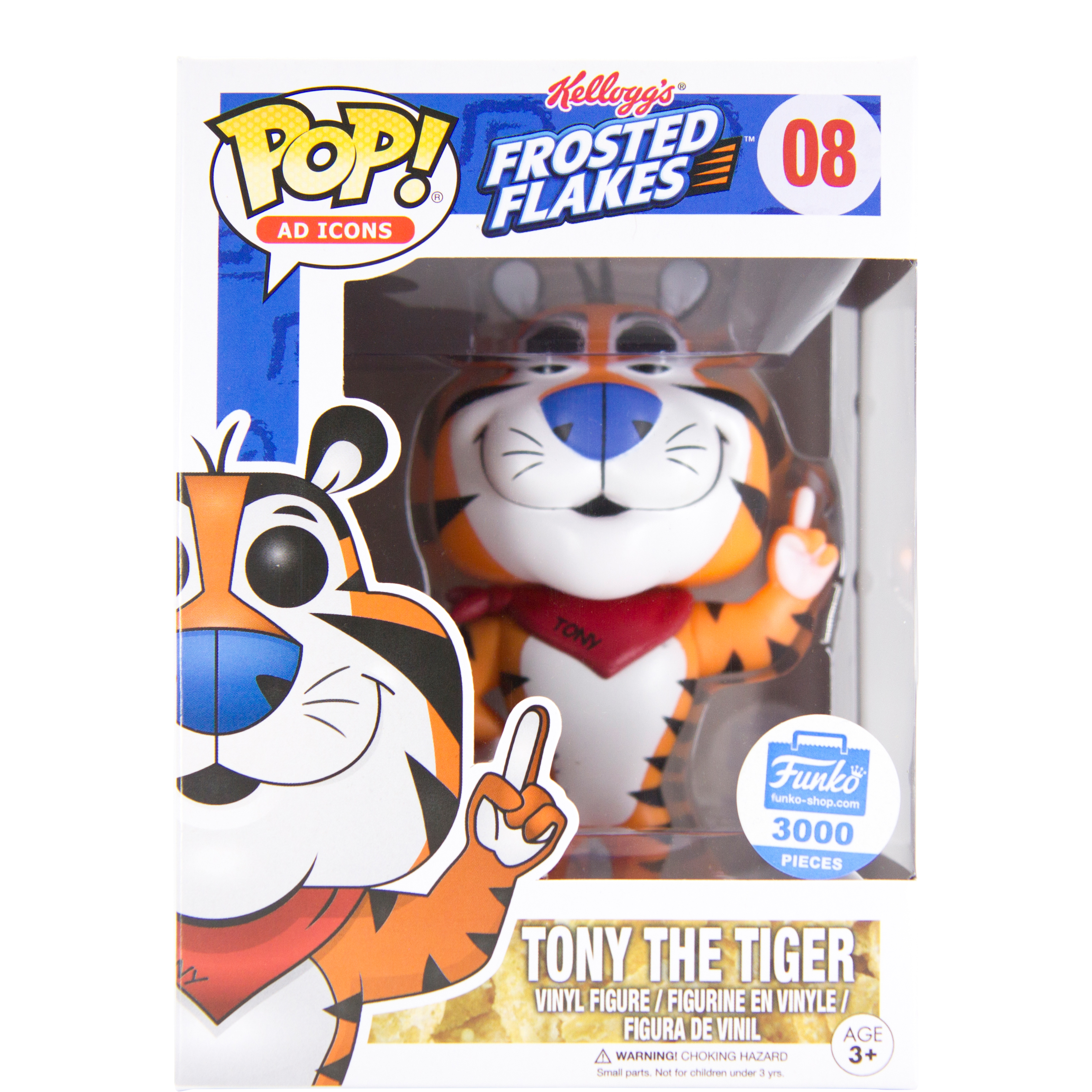 Details about   Funko Pop Frosted Flakes Tony The Tiger #08 Funko Shop 3000 Pcs MINT。+Protector 