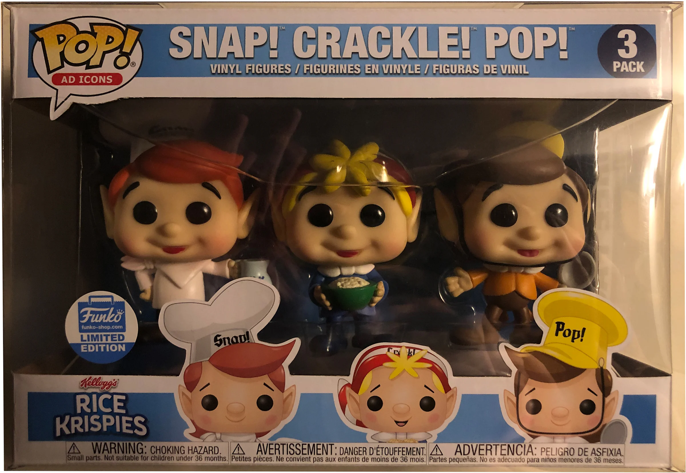 Funko Pop! Ad Icons Rice Krispies Snap! Crackle! Pop! Funko Shop Limited  Edition 3 Pack - JP