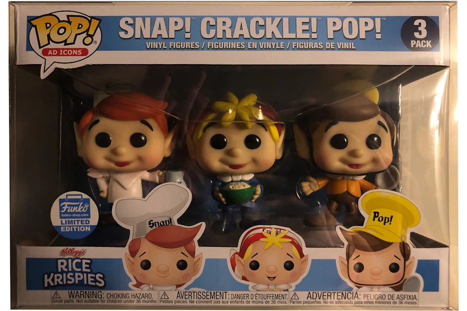 Funko Pop! Ad Icons Rice Krispies Snap! Crackle! Pop! Funko Shop Limited Edition 3 Pack