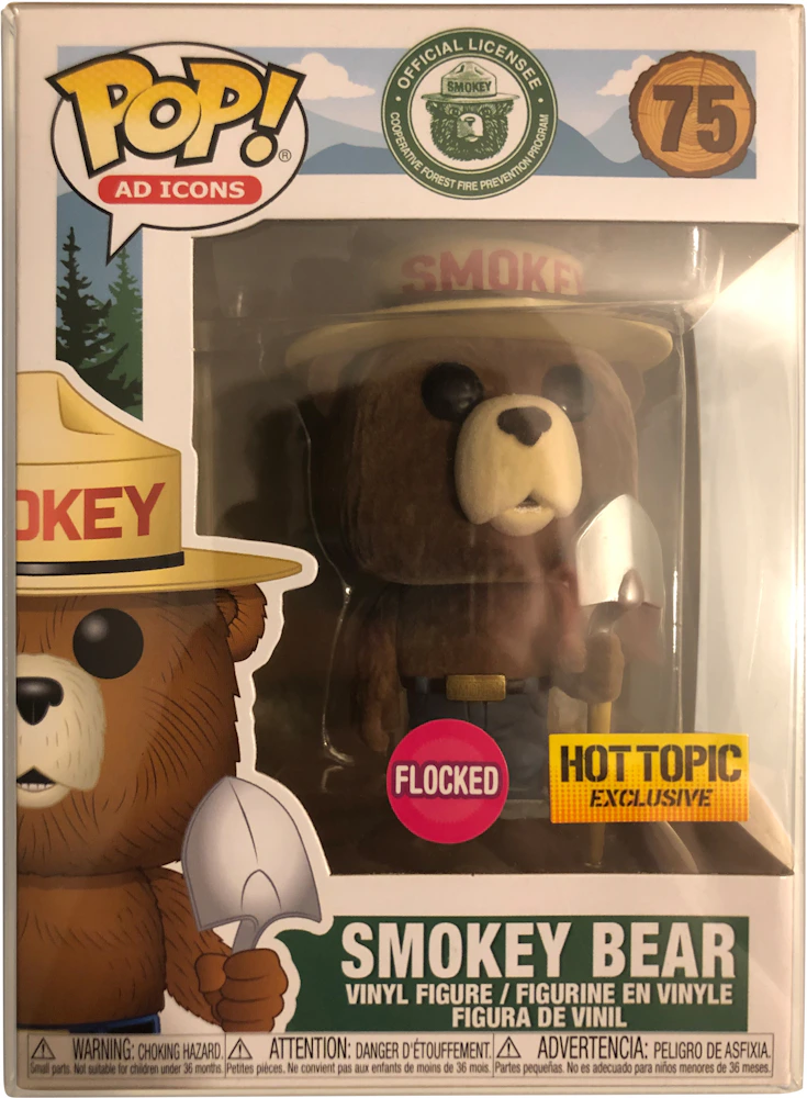 Funko Pop! Ad Icons Smokey Bear (Flocked) Hot Topic Exclusive Figure ...