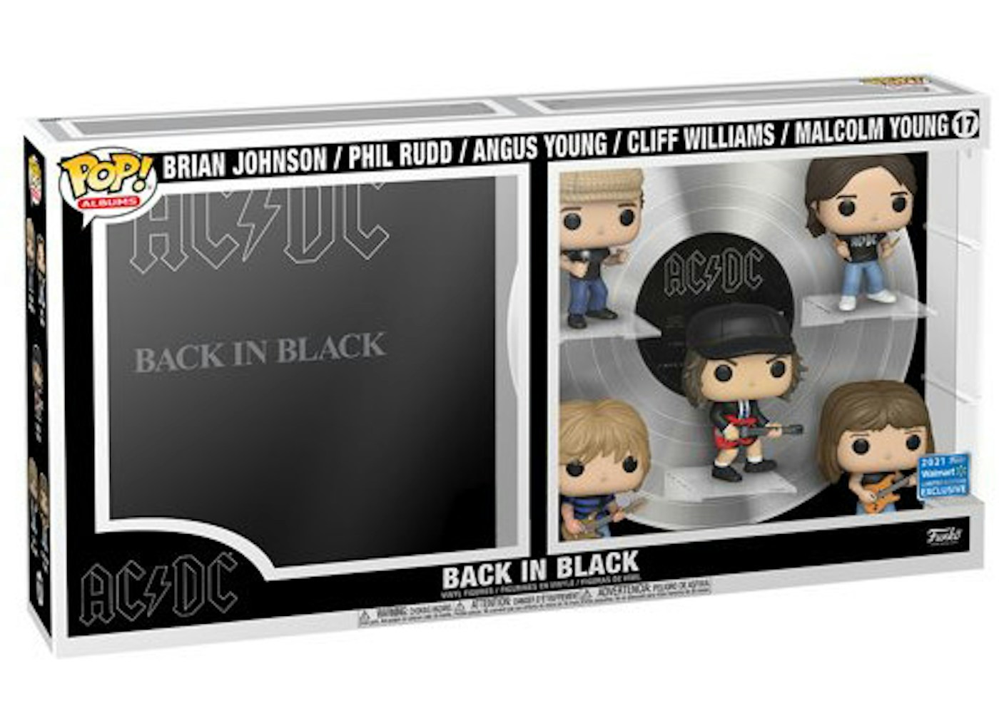 Funko Pop! Albums AC/DC Back In Black: Brian Johnson/Phil Rudd/Angus ...