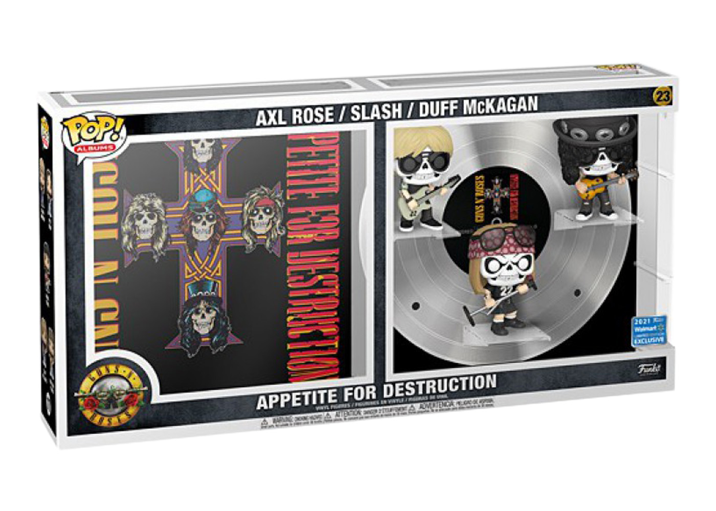 Funko Pop! Albums Deluxe Appetite For Destruction Axl Rose/Slash/Duff  McKagan Walmart Exclusive Figure #23 - JP
