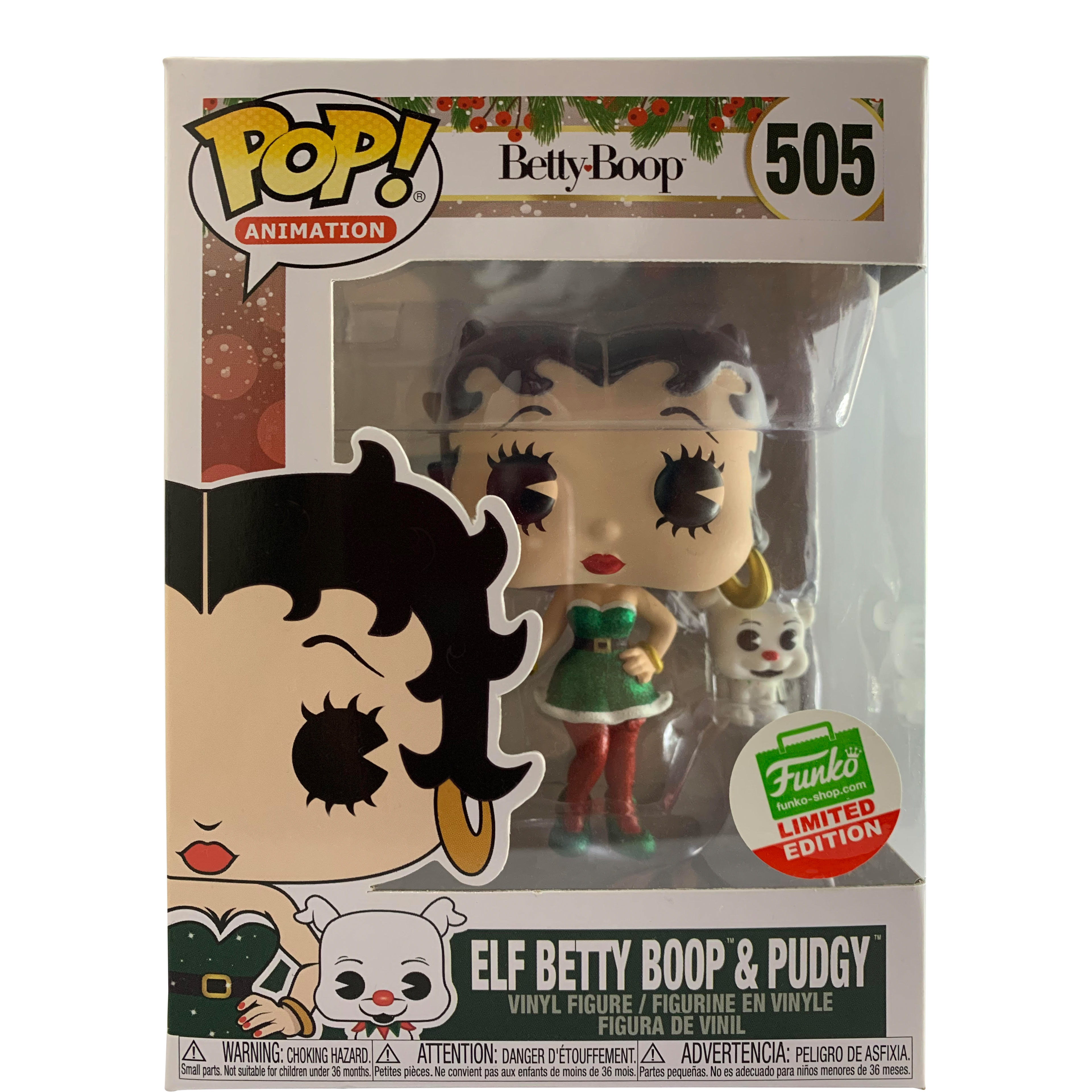 Funko Pop! Animation Betty Boop Elf Betty Boop and Pudgy Funko