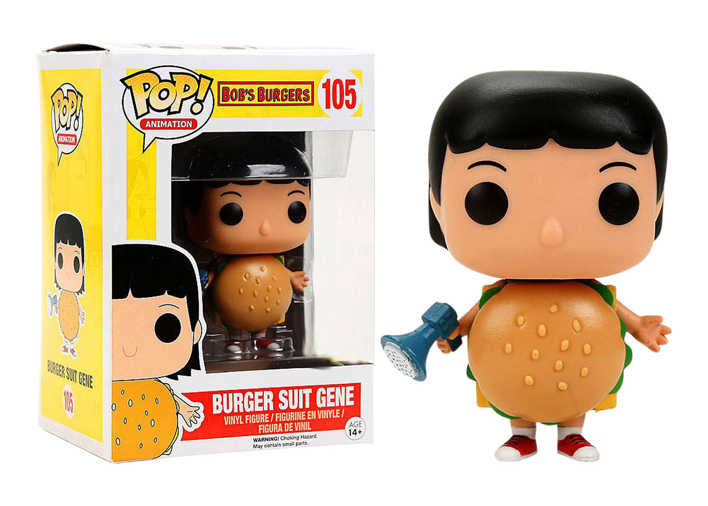 Funko Pop! Animation Bob's Burgers Burger Suit Gene Figure #105 - US