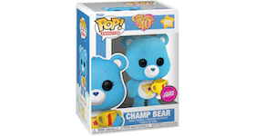 Funko Pop! Animation Care Bears 40th Anniversary Champ Bear Flocked Chase Edition Figure #1203