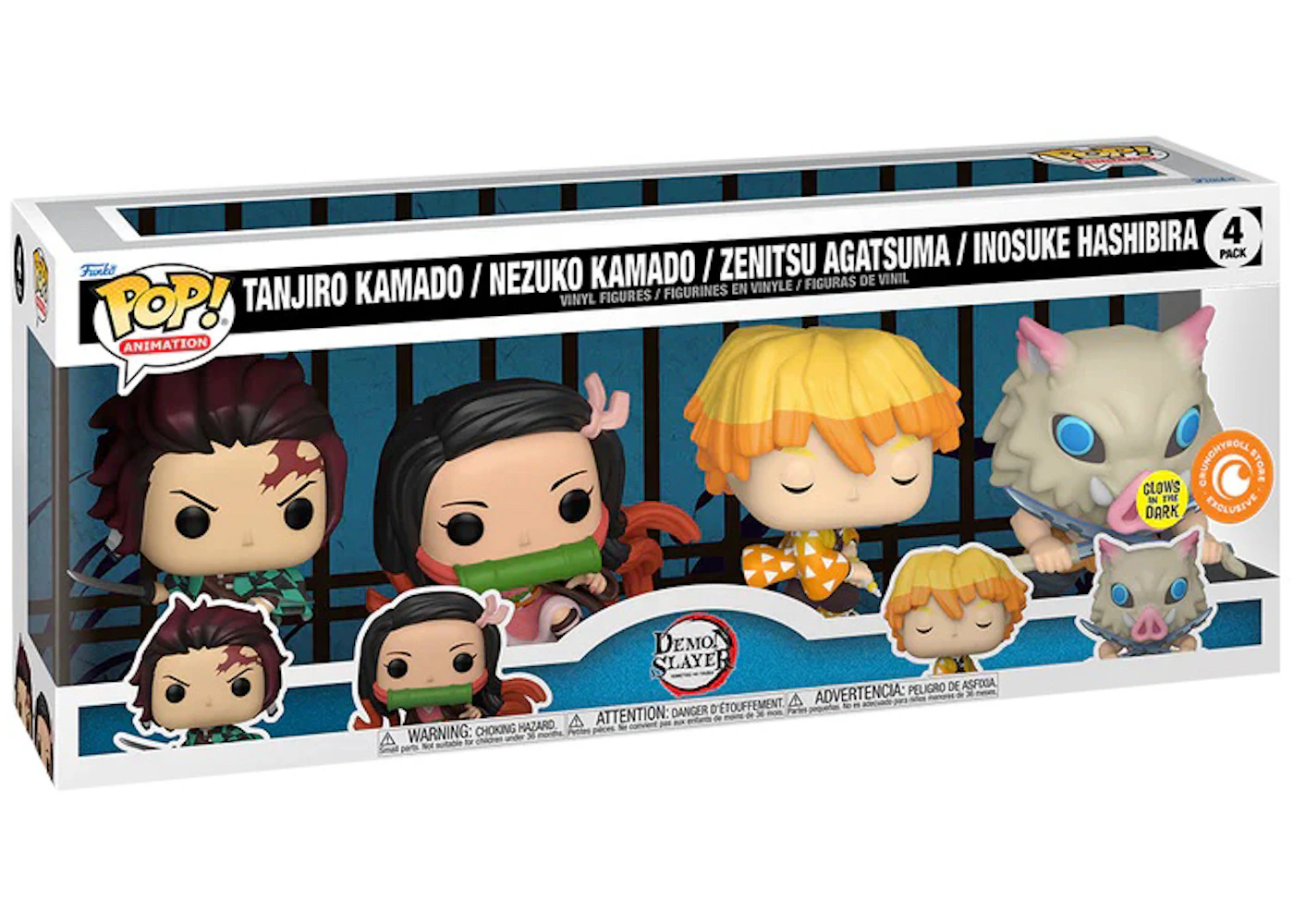 Funko Pop! Animation Demon Slayer GITD Crunchyroll Exclusive 4-Pack - GB
