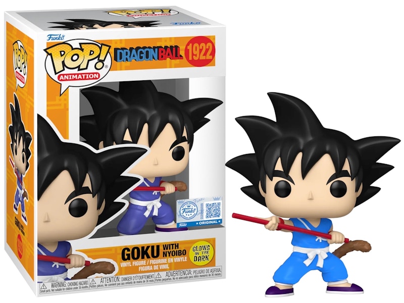 Funko Pop! Animation: Dragon Ball Goku with Nyoibo (Glow) (AE Exclusive/Sticker) Figure #1922