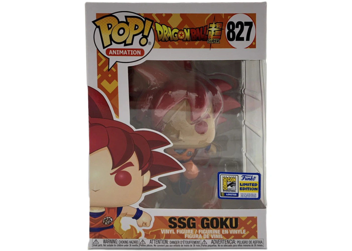 Funko Pop! Animation Dragon Ball Super SSG Goku SDCC Exclusive